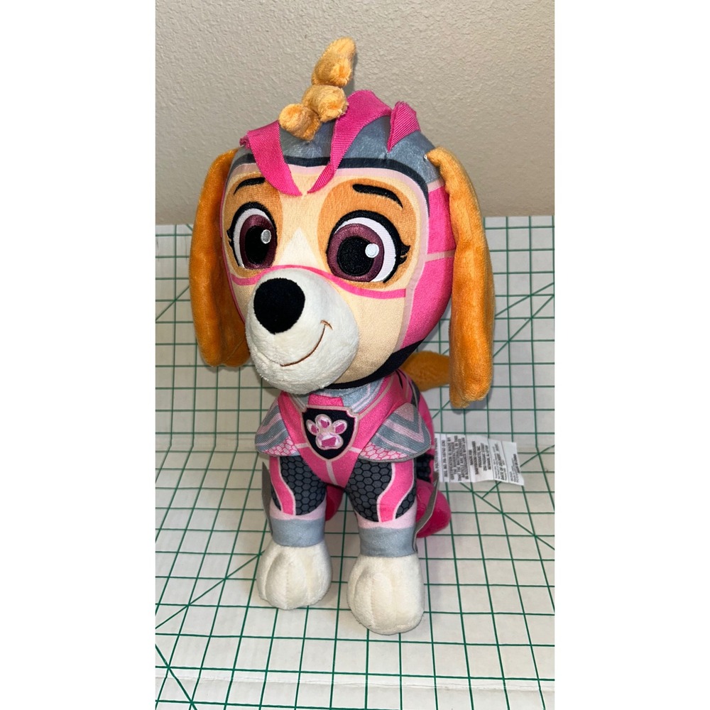 15in Paw Patrol Skye Mighty Movie Plush Pink Superhero Toy